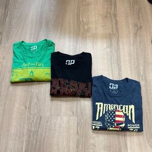 Diesel Power or Diesel Power Gear, T-Shirts Bundle of 3 Size Large 100% Cotton